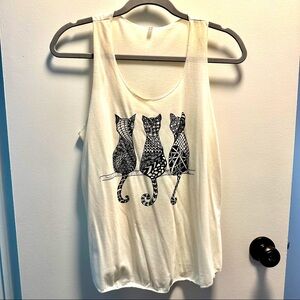 Tank Top with 3 Cats Design